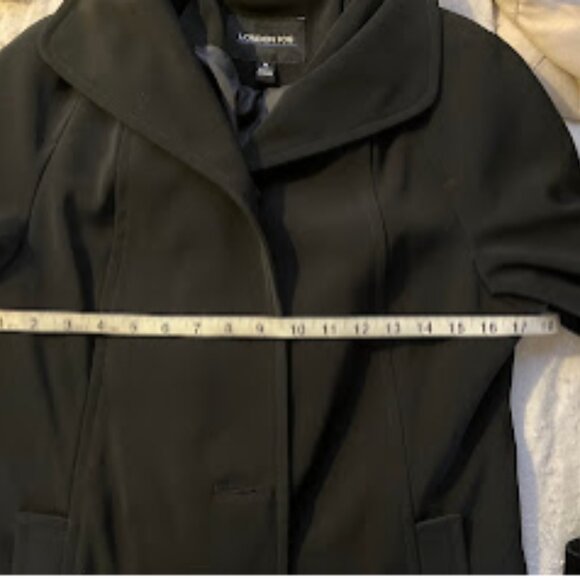 London Fog  Velvet Cuff Pea Coat/ Rain Coat NWoT - Picture 2 of 11